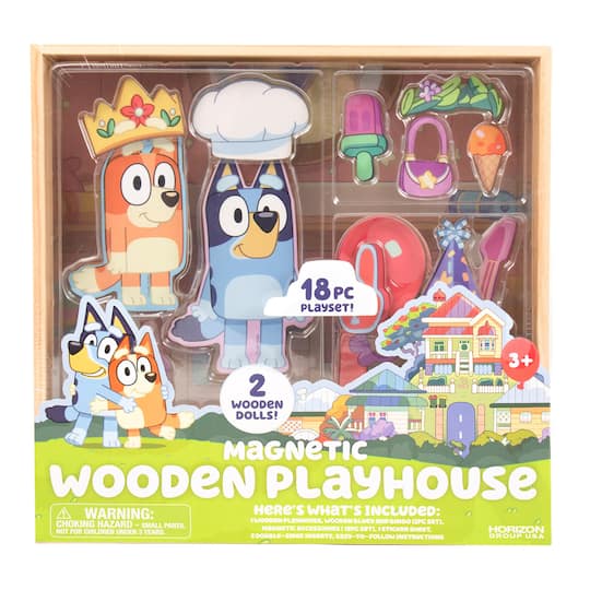 Bluey Magnetic Wooden Playhouse Set